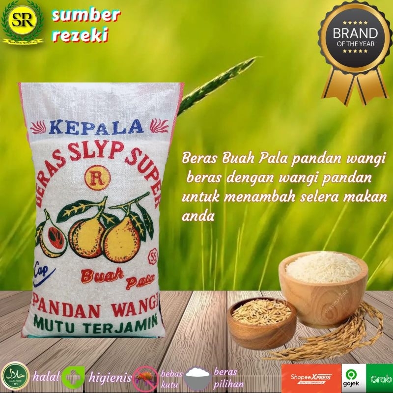 Beras Cap BUAH PALA 20 kg (Pandan Wangi Super)