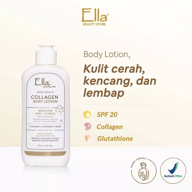 Ella Skincare Handbody Collagen whitening | handbody pagi pemutih | handbody collagen | pemutih bada