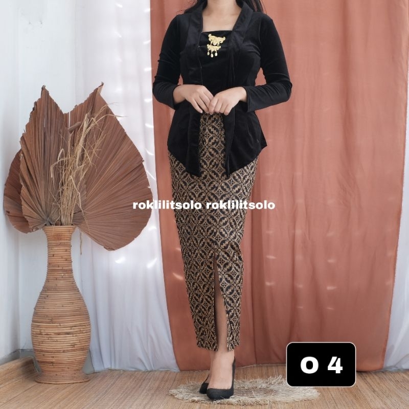 Rok span batik / rok kondangan belah depan / bawahan kebaya