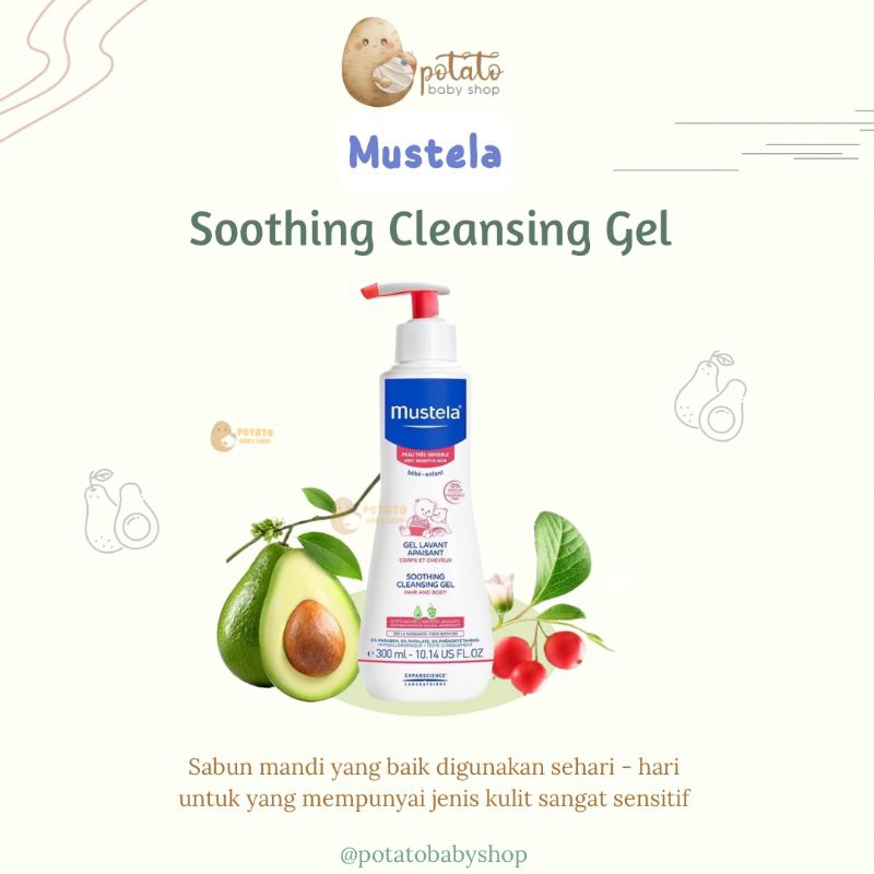 Mustela Very Sensitive Cleansing Gel 300ml / Sabun mandi bayi