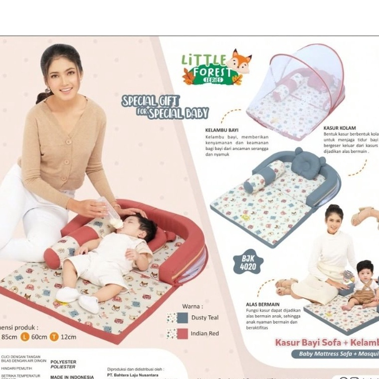 Baby Joy Kasur Bayi Lipat + Kelambu Little Forest Series - ALD