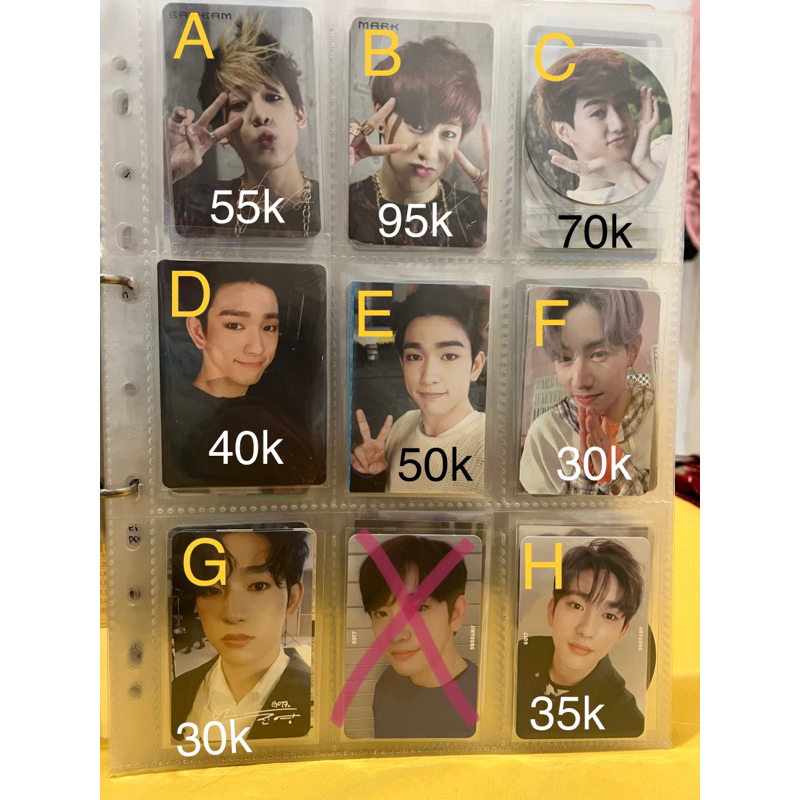 GOT7 JINYOUNG JAYB MARK BAMBAM YUGYEOM JACKSON PHOTOCARDS PC
