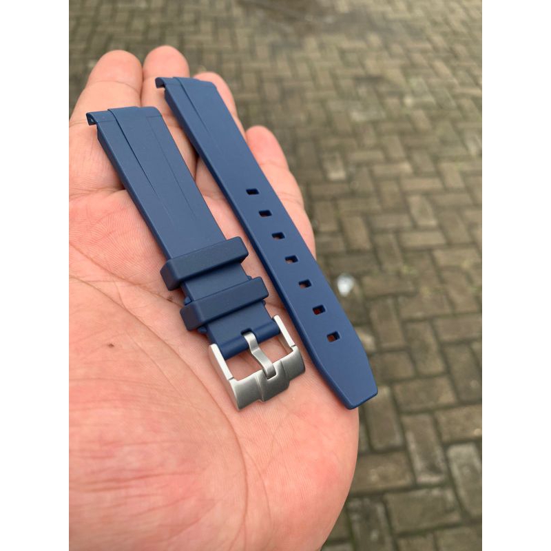 Strap Tali Jam Tangan Rolex Rubber Navy Size 20MM