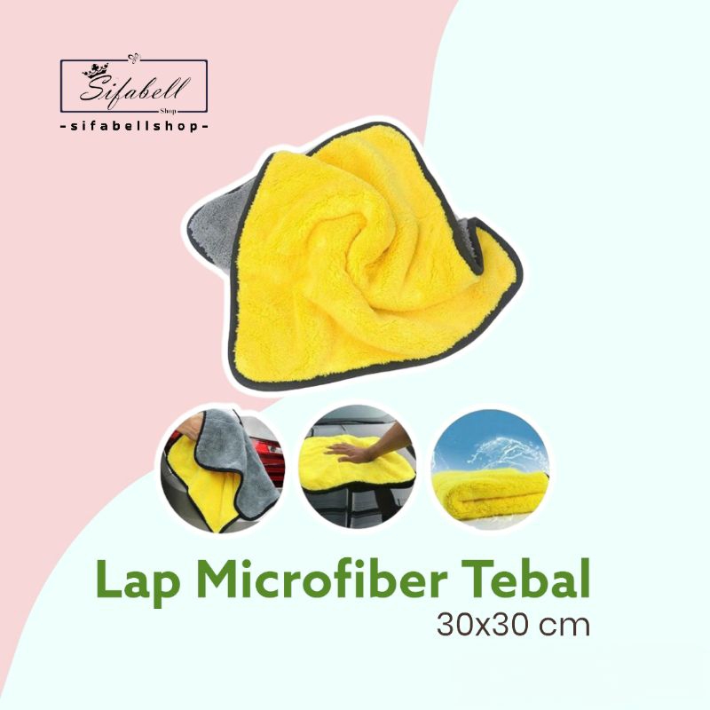 Kain Lap Microfiber Serbaguna 25x25 Kain Lap Mobil dan Motor