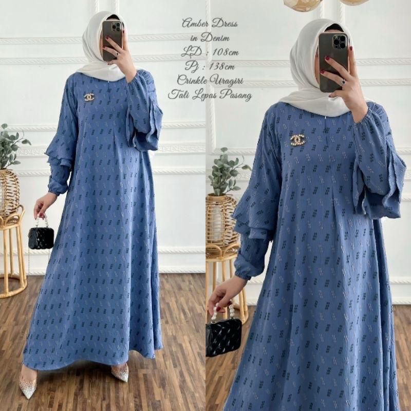 Gamis Uragiri Bahan Crinckle Ld 110
