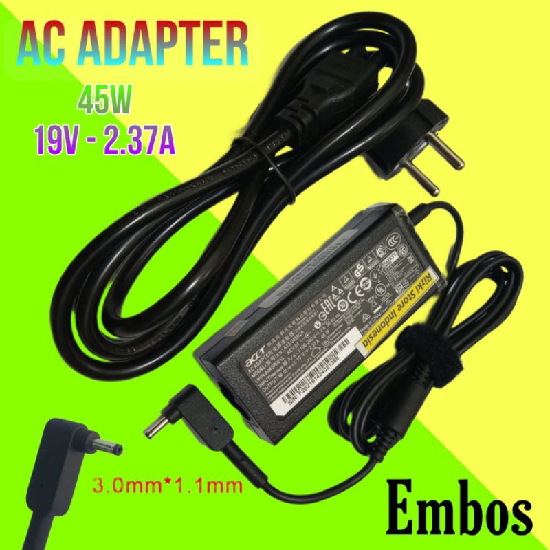 Charger 19V 2.37A  Casan Laptop Acer Aspire 5 A515-44 A515-46 A515-54 A515-54 PA-1450