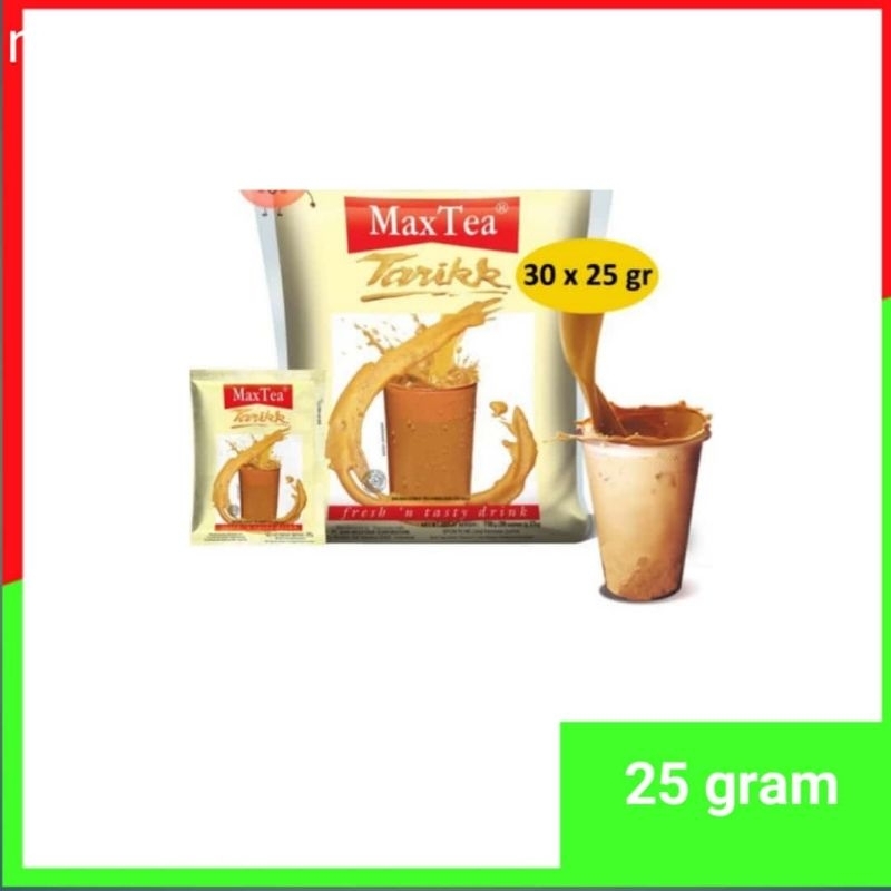 

Max Tea Tarik Teh Tarik susu Gula milk Teh 10 s x25 gr