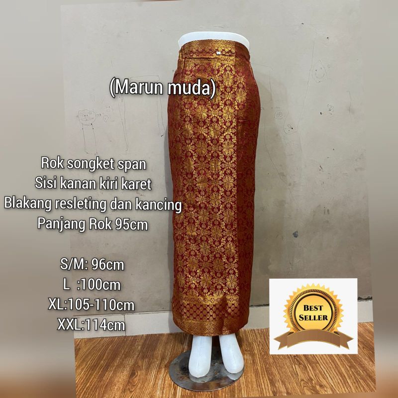 Songket Span / Rok span.SONGKET JADI / ROK SONGKET JADI /BAWAHAN KEBAYA / KAIN SARUNG