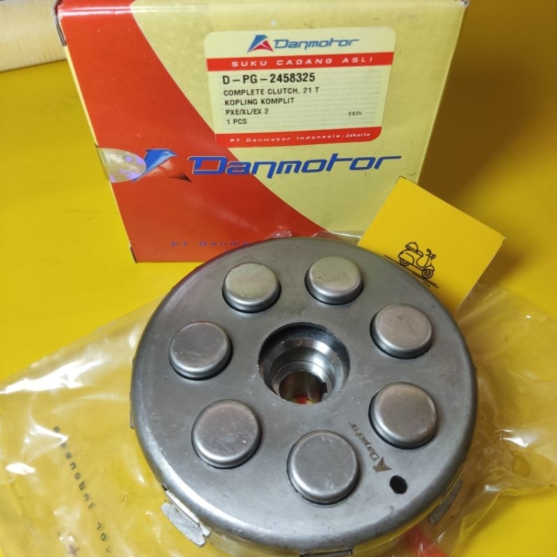 Kopling Vespa Excel / Kopling Komplit Vespa Excel Exclusive 21T Lubang 7 Danmotor Vespa
