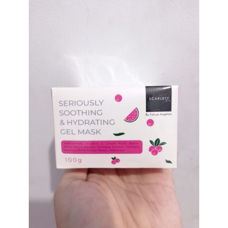 Scarlett Soothing Hydrating Gel Mask Masker glowing acne