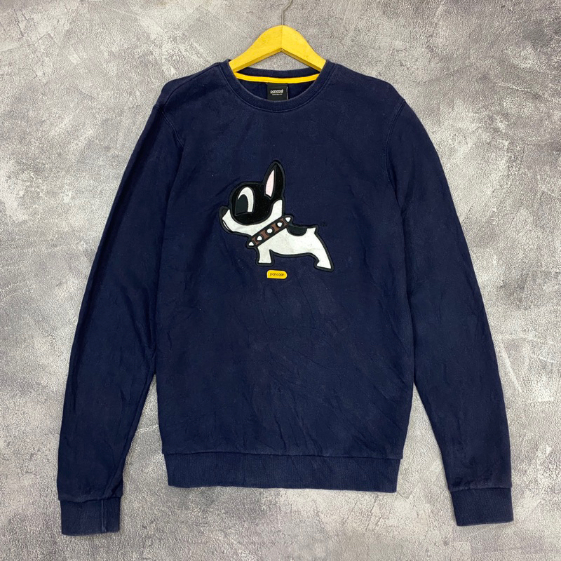 Pancoat dog Navy Crewneck