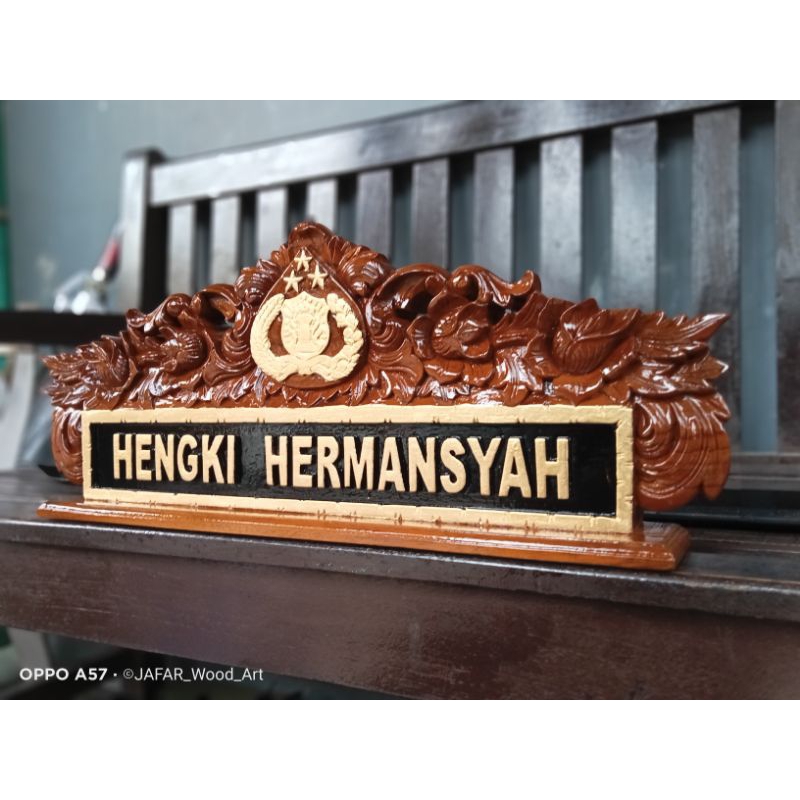 

Papan Nama Jabtan Kantor-Papan nama meja logo Polisi-Nametag Polri