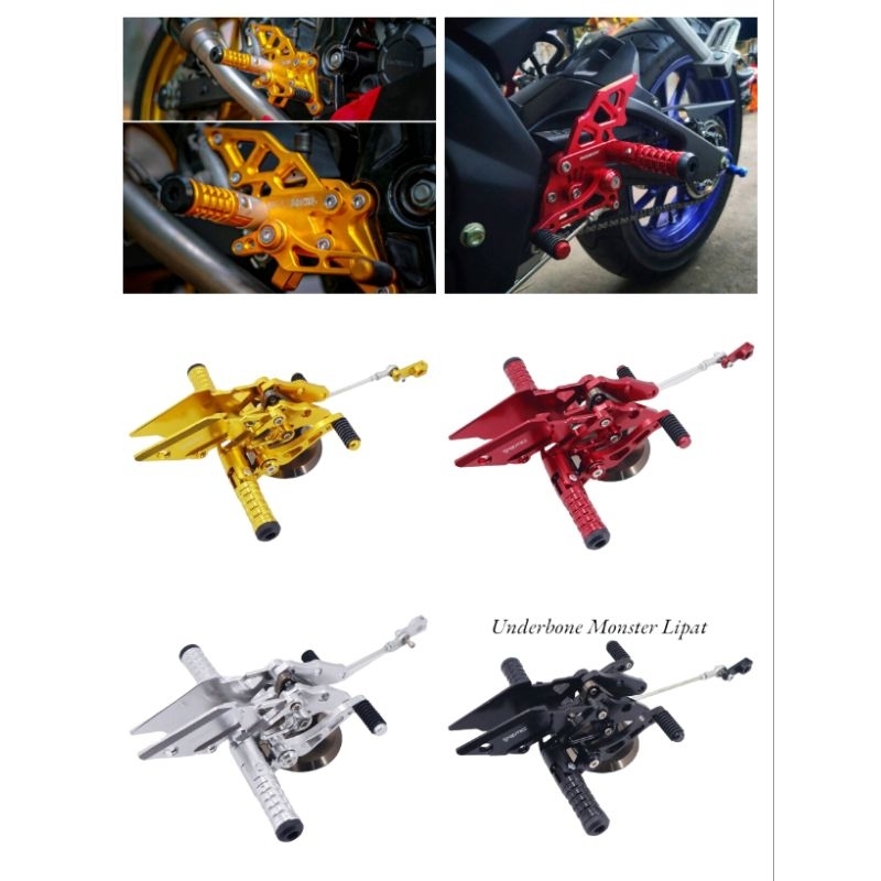 FootStep Underbone Lipat monster Underbone lipat CB150/VIXION OLD/NEW/R15 V2//NINJA150 /SATRIA FU DILL KUALITAS PREMIUM FULL CENSI MODEL LIPAT MOSTER