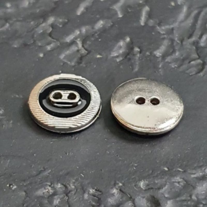 100 Pcs Kancing Baju Manset Hitam Silver Bening Rose Gold / Kancing mata Mewah