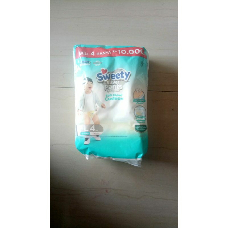 popok bayi sweety silver pants L