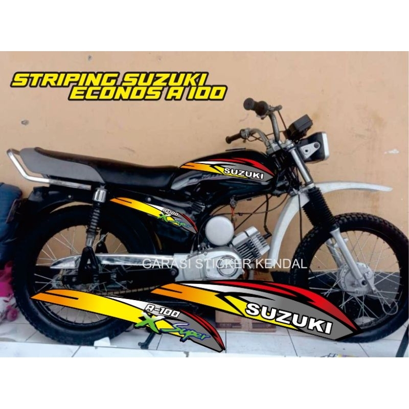 Striping stiker Suzuki A100 Xsuper A10 Set lengkap