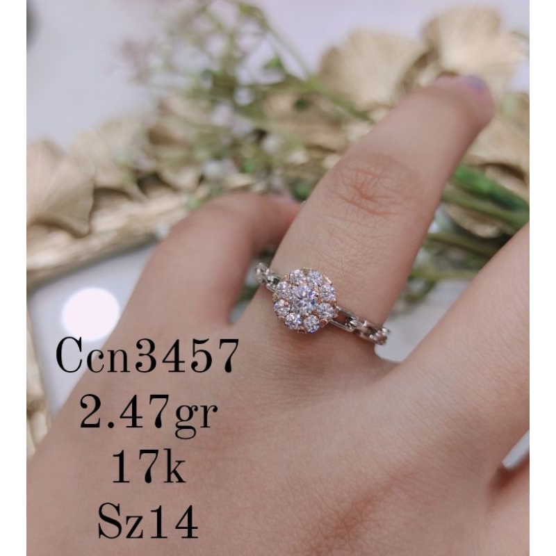 CINCIN WHITEGOLD 2.47GR 17K SZ14 CCN3457
