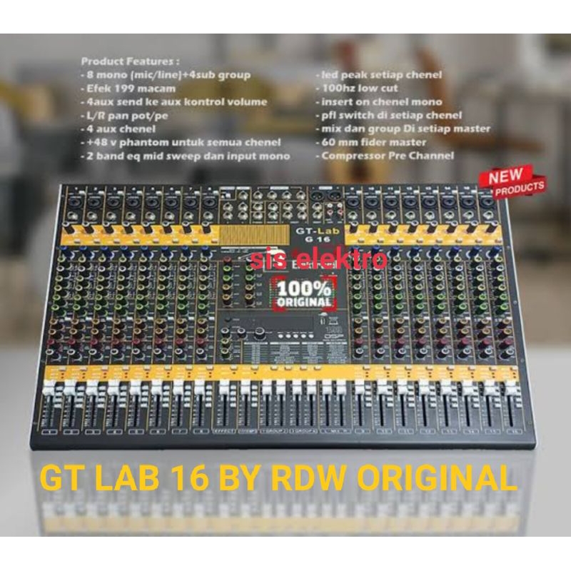 Mixer Gt Lab 16 ch By Rdw Original