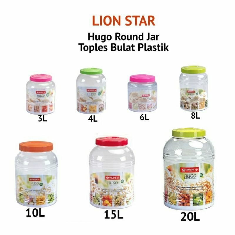 [ ⭐FREE ONGKIR⭐ ] Toples Lion star foodgrade hugo 3/4/8/10/15/20 lt liter