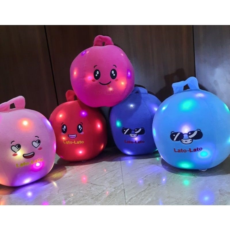 Promo Boneka lato-lato/ mainan anak lato lato empuk led tepuk
