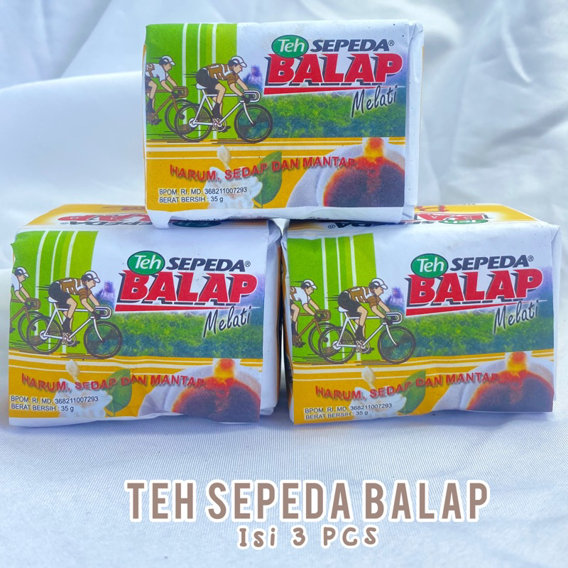 TEH CAP SEPEDA BAlAP JASMIN HIJAU ISI 3 PCS