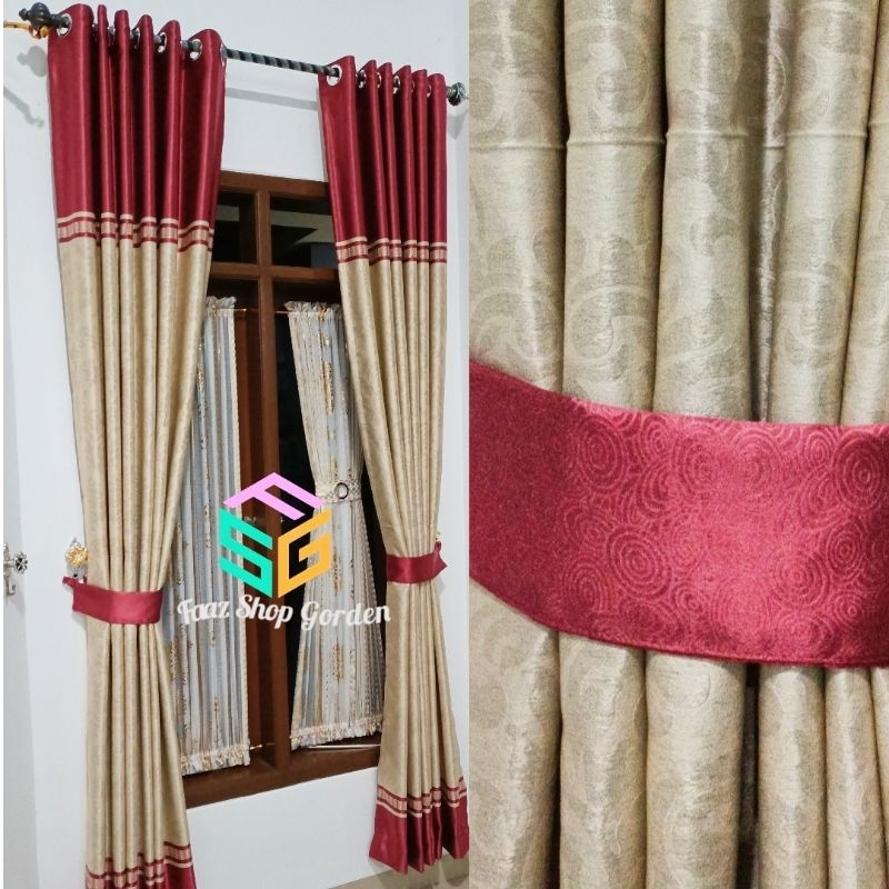 Gorden Blackout Tebal Gorden Pintu Jendela Gorden Ruang Tamu Gorden Smokring Gorden Motif Minimalis