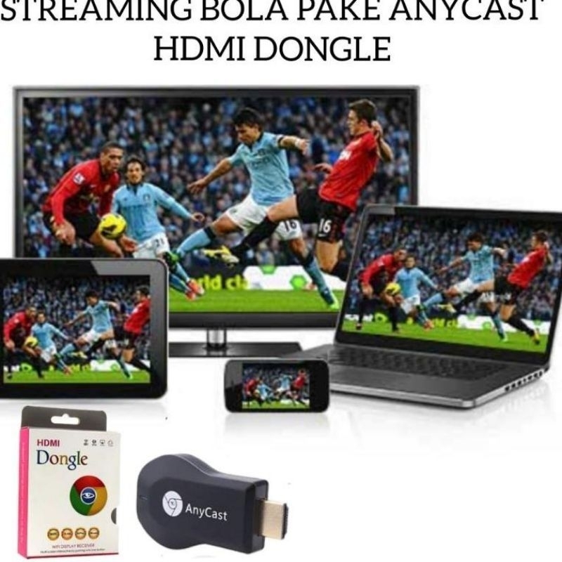 PAKET ANYCAST DONGLE ALAT UNTUK MENYAMBUNGKAN HP KE TV TABUNG / PENGHUBUNG HP KE TV