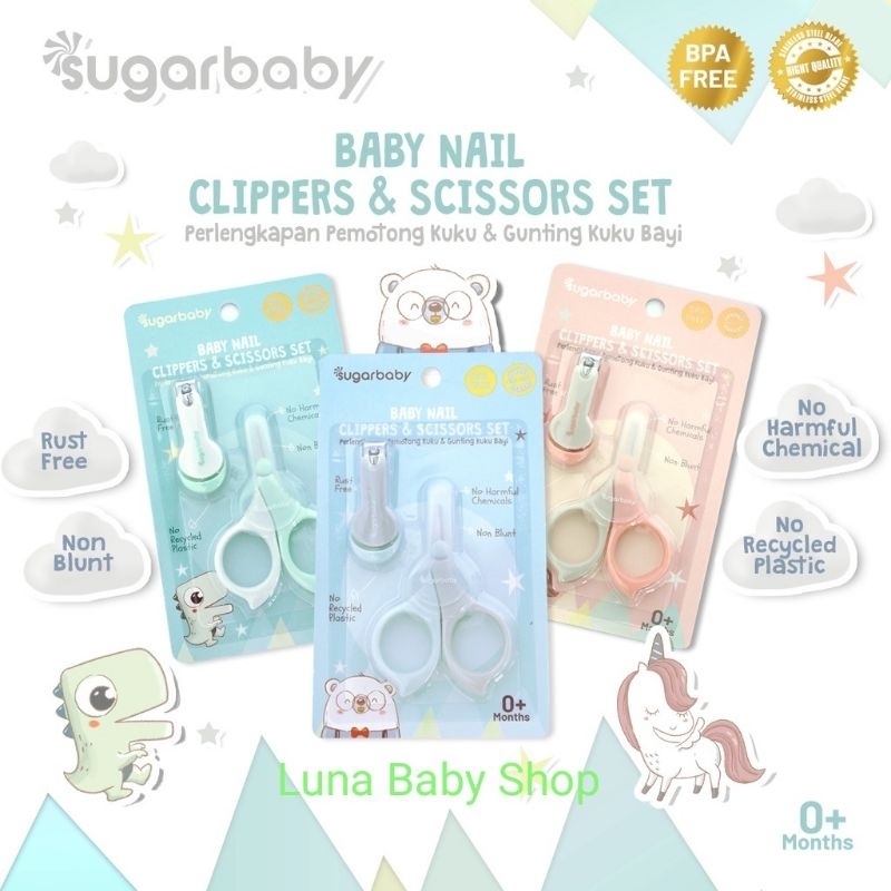 Sugarbaby Nail Clipper&Scissors Set/Gunting Kuku Bayi