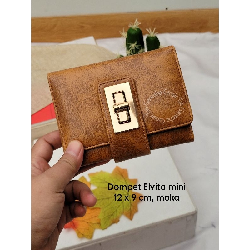 Elvita Mini Polos Dompet Lipat Wanita