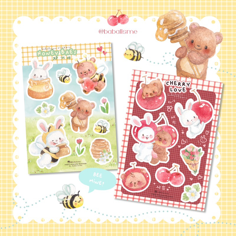 

Honey Bae/Cherry Love Stickers/Postcard
