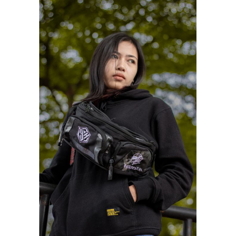 YHMBags Hitam Camo Waistbag YHM Helmet