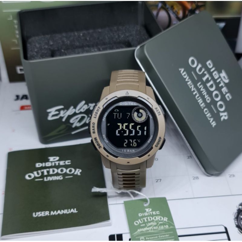 Jam Tangan Pria Outdoor Digitec Origional Compas Altimeter Barometer