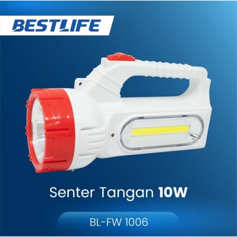 Senter + Emergency LED 10W Recharge Battery 800mAh BESTLIFE BLFW 1006