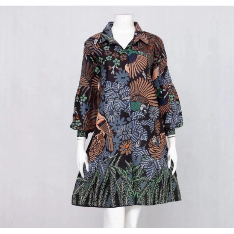 Tunik Dres Batik wanita modern solo recommended cocok untuk acara apapun