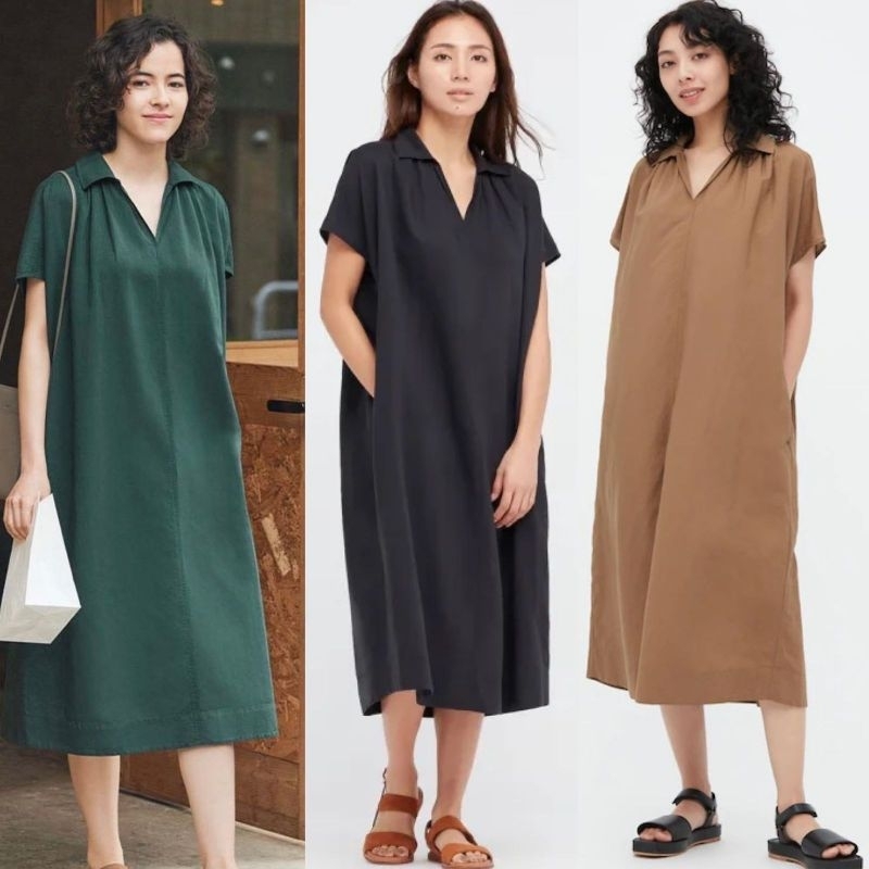 Unq cotton pocket simple dress //Unq kaftan  cotton dress