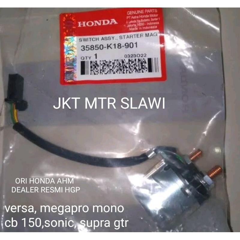 35850-K18-901 Bendik starter, switch starter,verza, megapro mono, sonic gtr cb 150 r led ori Honda AHM