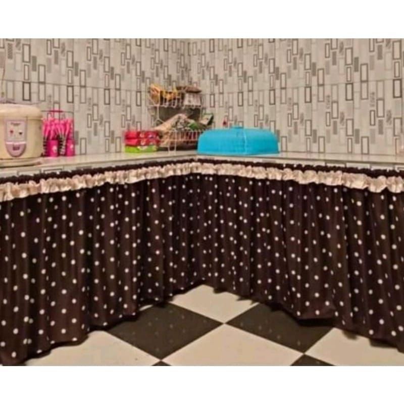 GROSIR  5 pcs+ 2 hok tempel GORDEN KOLONG DAPUR BAWAH MEJA KOMPOR BISA COD