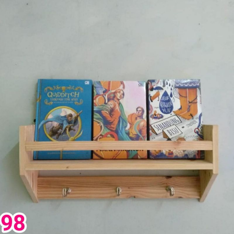 rak bumbu/rak buku/rak dinding serbaguna kayu jati belanda