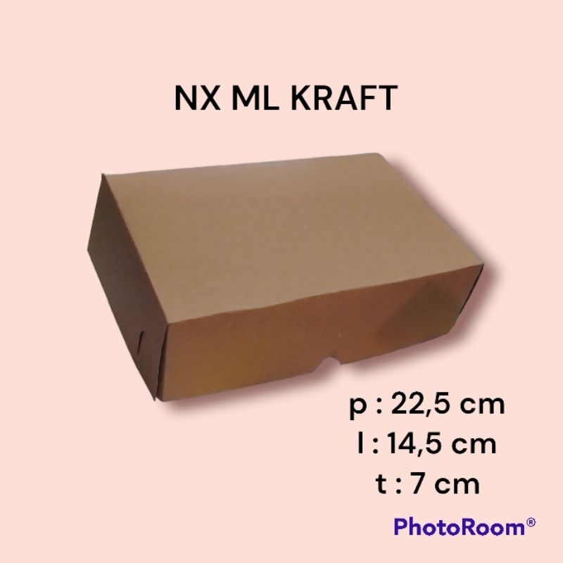 

Box NX ML KRAFT Kemasan Packaging Kotak kado Makanan Snack