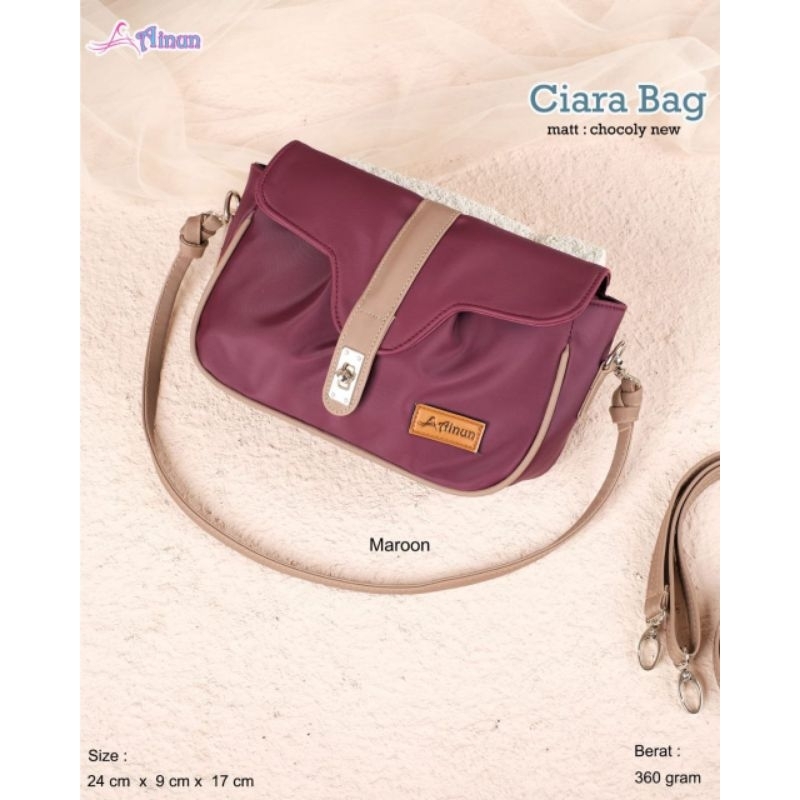 TAS SELEMPANG CIARA BAG BY AINUN BAHAN CHOCOLY ANTI AIR WATERPROOF PREMIUM