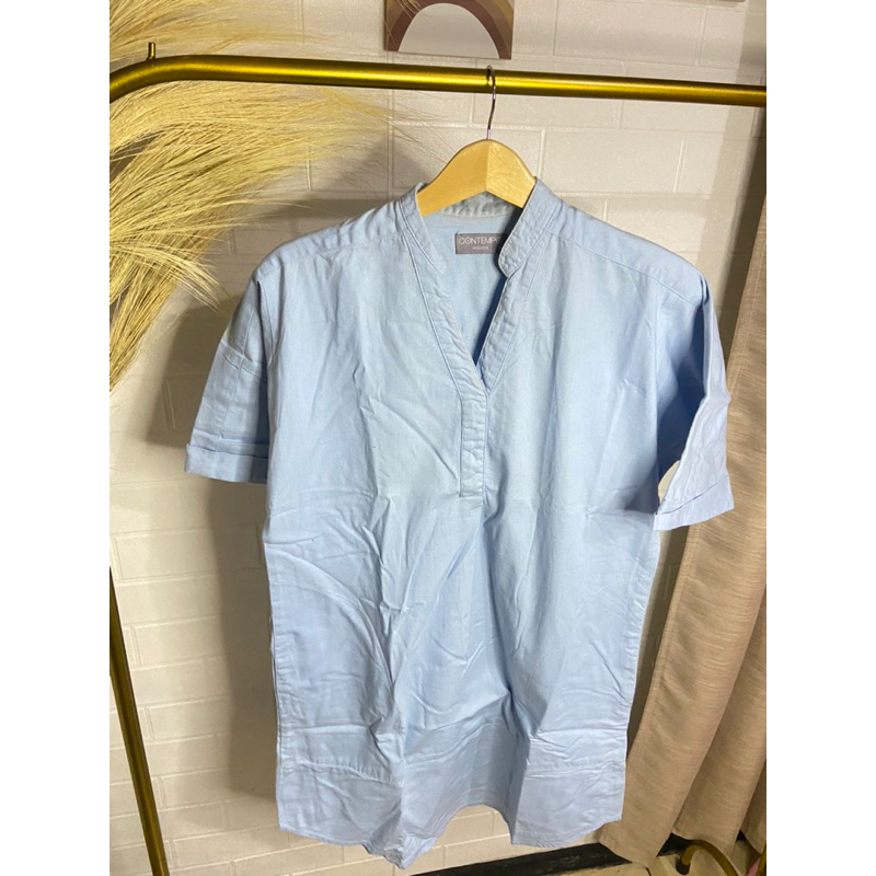 164 blouse oversize denim contempo preloved