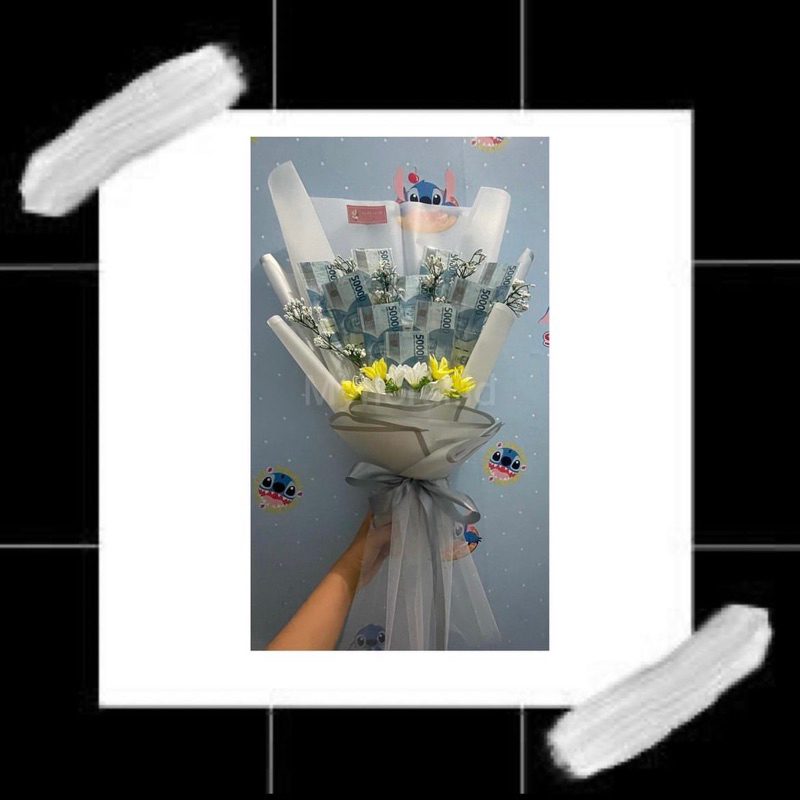 BUKET UANG BUNGA PALSU KOSONGAN