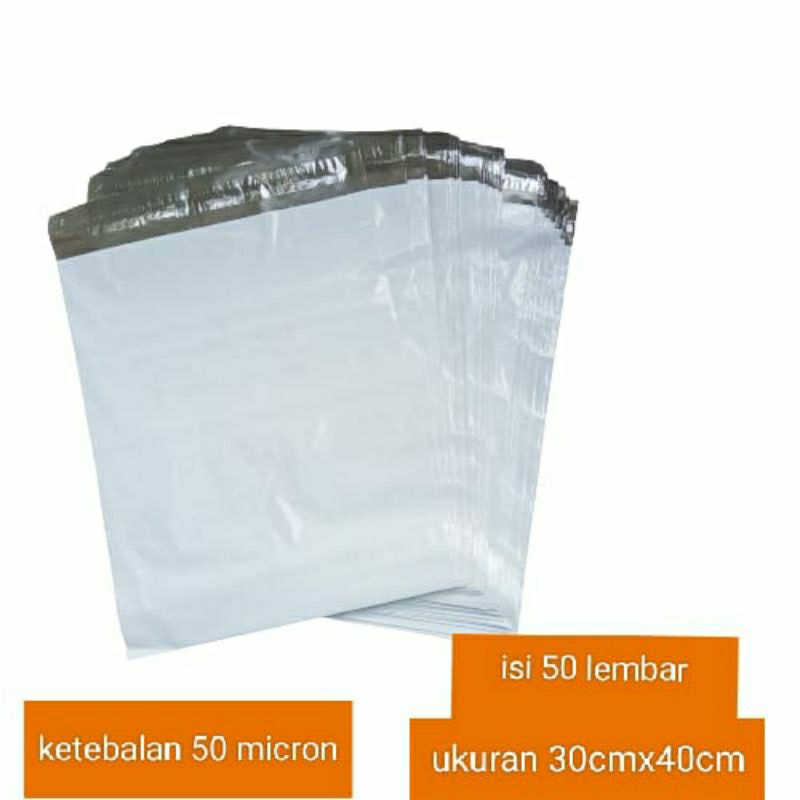 

PLASTIK PACKING POLYMALER PUTIH GLOSSY UKURAN 30CMX40CM