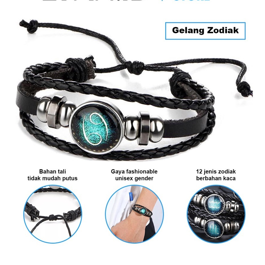 Gelang ZamZam keren H74 gelang Zodiak Import gelang zodiak untuk cewek dan cowok gelang import