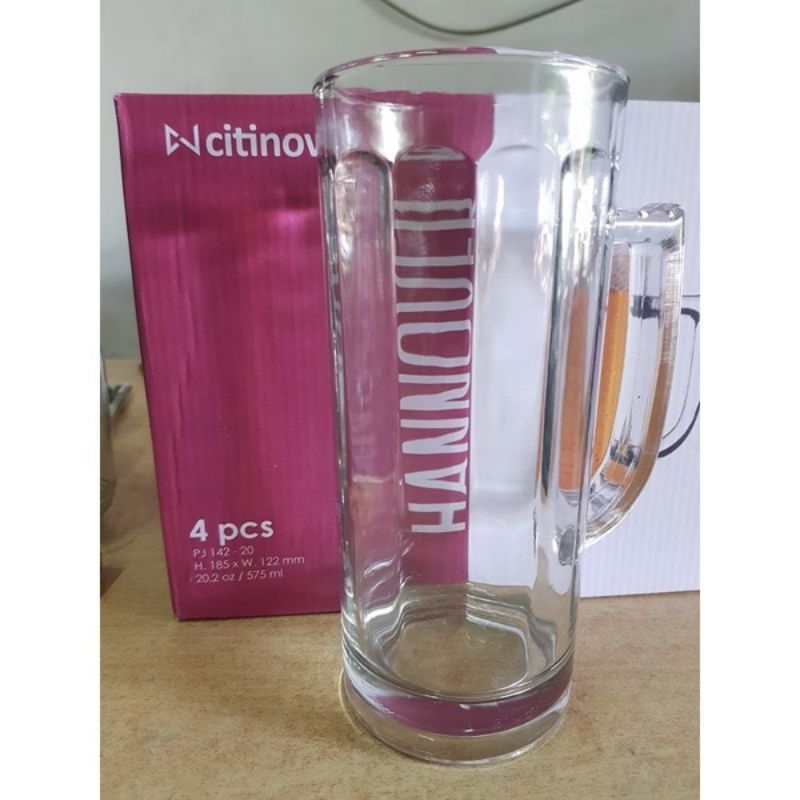 02 Gelas Kaca Jumbo Gelas Minuman Ukuran Besar