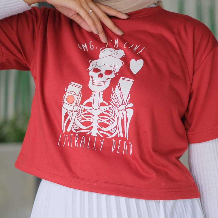 KALILA - LITERALLY / Atasan Kaos Crop Cotton