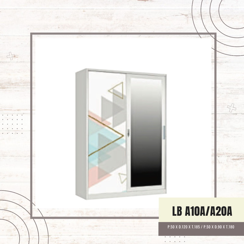 Lemari Baju Besi Sliding LB A10A / LB A20A  - Lemari Baju Tipe Sliding