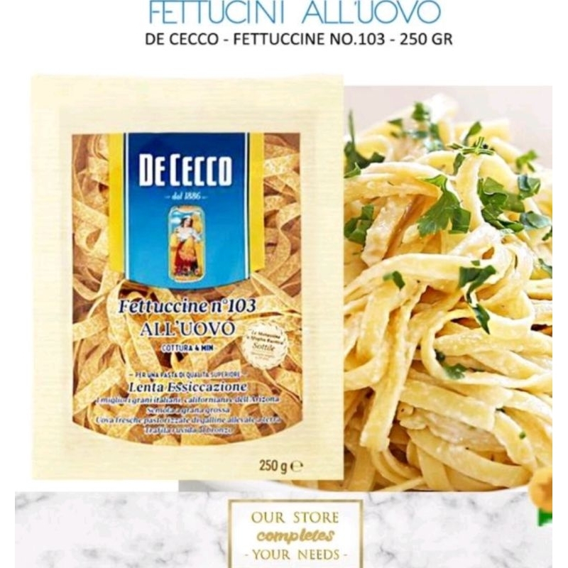 

Dececco 101 Pappardelle 103 Fettucine De Cecco Premium Pasta Brand Italia Fettucini Fetucini /Tagliatelle No 107 All'uovo Con Spinaci Mie Pasta Bayam 250gr Dececco Decceco
