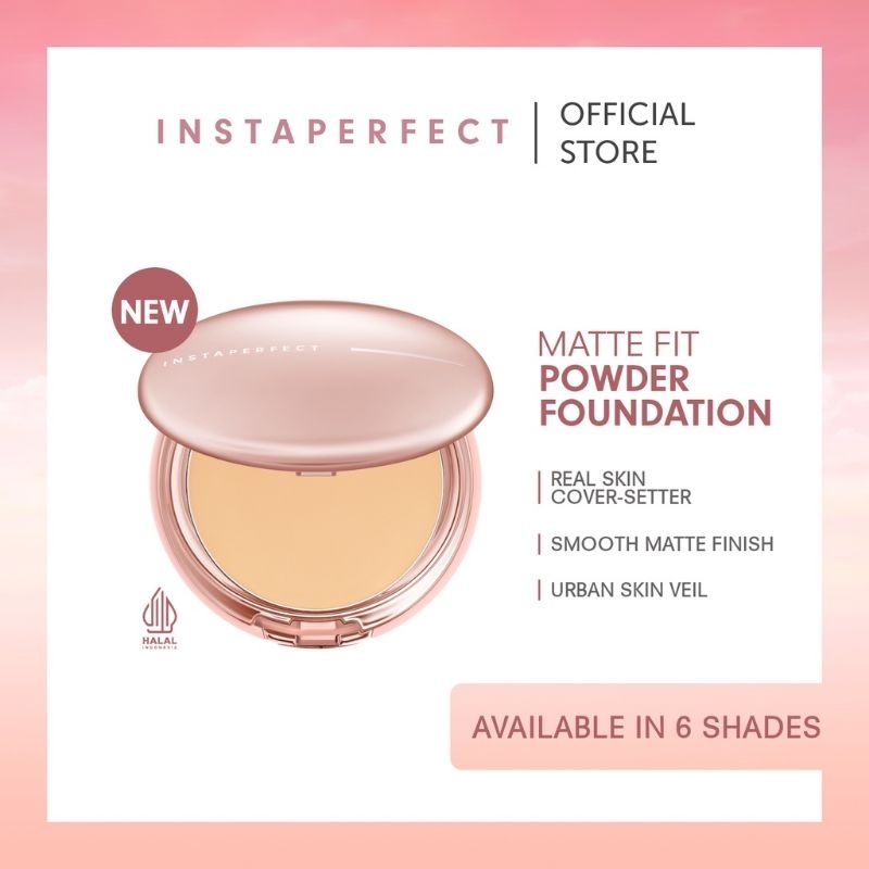❤️CINTA❤️ Wardah Instaperfect Matte Fit Powder Foundation - Bedak Padat kaca dan refill