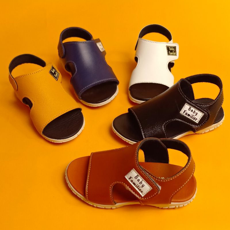 Sandal Let Anak 23-30 Model Kokop Sol Karet Warna Navy (Charlos 01)